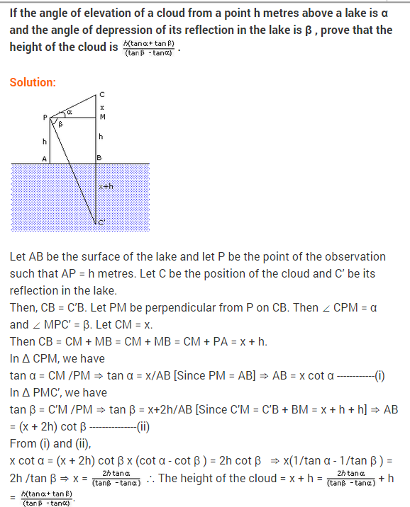 download ppt on some applications of trigonometry class 10
